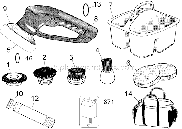 Page A Diagram and Parts List for S300 Type 1 Black and Decker Power Scrubber